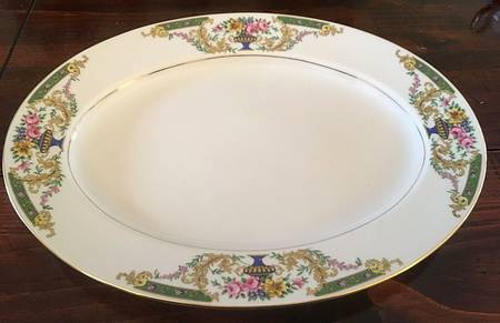 HCZ257 No Middle Floral 13" Oval Serving Platter
