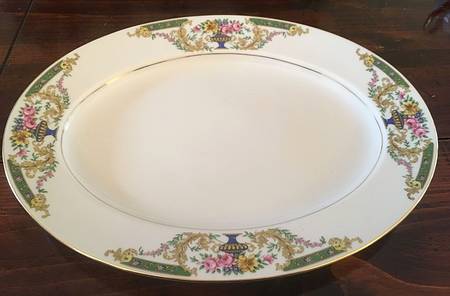 HCZ257 No Middle Floral 12" Oval Serving Platter