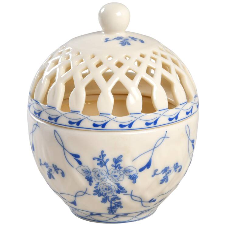 Rose Brocade Pierced Potpourri Jar & Lid
