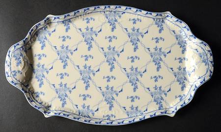 Rose Brocade 13" Oval Handled Tray