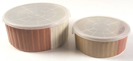 Gold Dust Sienna (Set of 2) Ceramic Storage Bowls