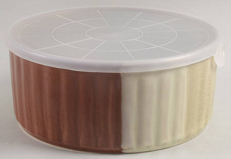 Gold Dust Sienna 8" Ceramic Storage Bowl & Plastic Lid
