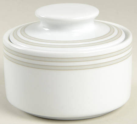 Columbus Circle Taupe Sugar Bowl & Lid