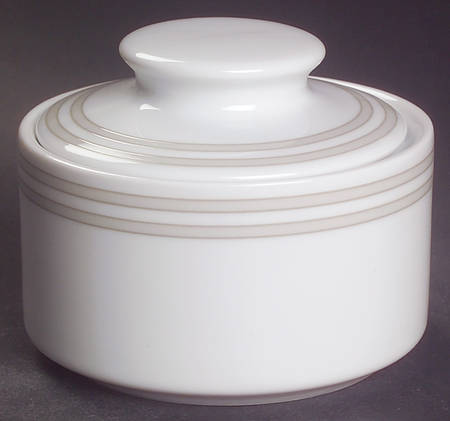 Concentric Circle Sugar Bowl & Lid