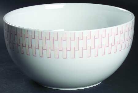 Foley Square Pink 9" Salad Serving Bowl