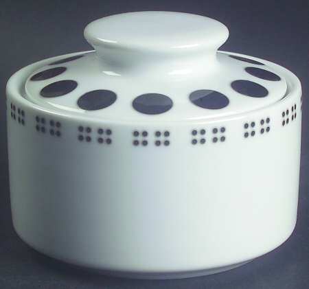 Columbus Circle Black Sugar Bowl & Lid