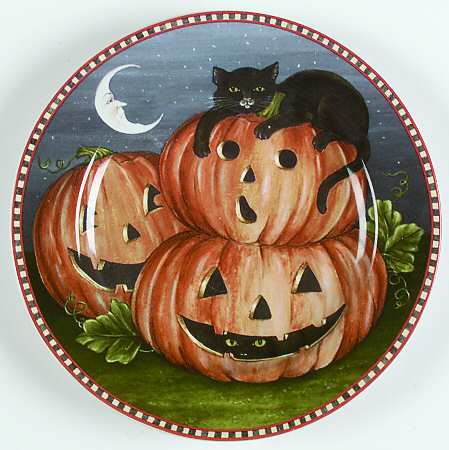 Haunted Hollow Halloween (Decal) Dessert/Pie Plate