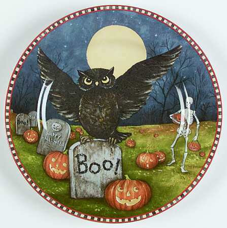 Haunted Hollow Halloween (Decal) Dessert/Pie Plate