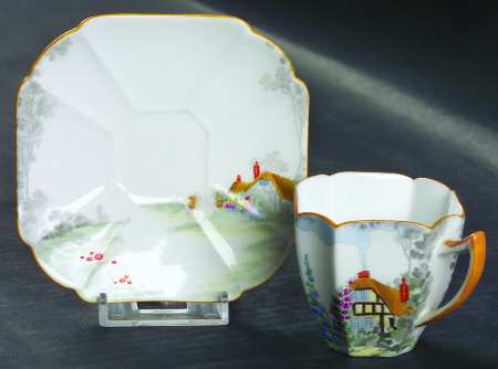 Cottage-2 Flat Demitasse Cup & Saucer Set