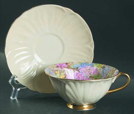 Rock Garden (Oleander, Gold Trim) by Shelley