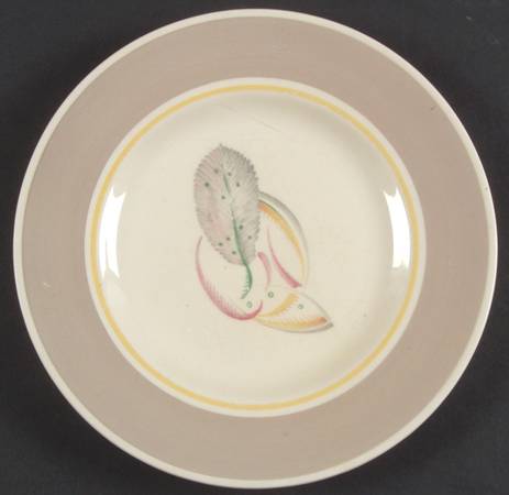 Grey Leaf (Gray Band) Bread & Butter Plate
