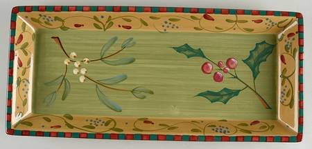 Olivia Holiday 18" Rectangular Tray