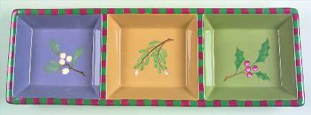 Olivia Holiday 3 Part Rectangular Divided Server