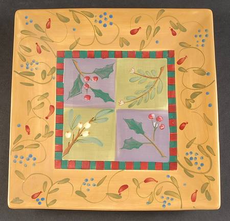Olivia Holiday 10" Square Tray