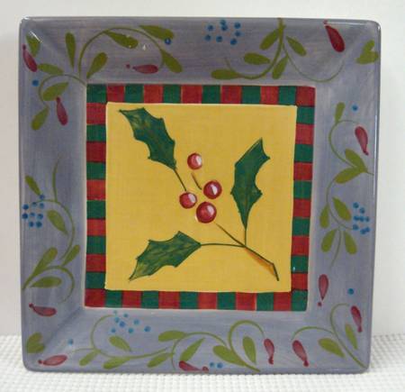 Olivia Holiday Square Salad Plate