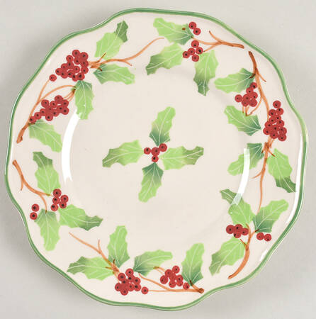 Holly Berries Salad Plate