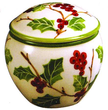 Holly Berries Candy Box & Lid