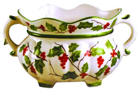 Holly Berries 9" Planter