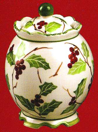 Holly Berries Sugar Bowl & Lid