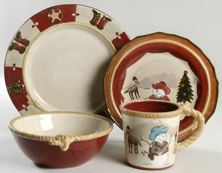 Happy Trails Holiday 4 Piece Place Setting