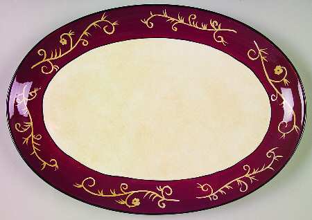 Farmhouse Rooster 14" Oval Serving Platter