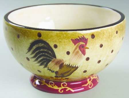 Farmhouse Rooster Fruit/Cereal Bowl