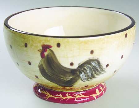 Farmhouse Rooster Fruit/Cereal Bowl