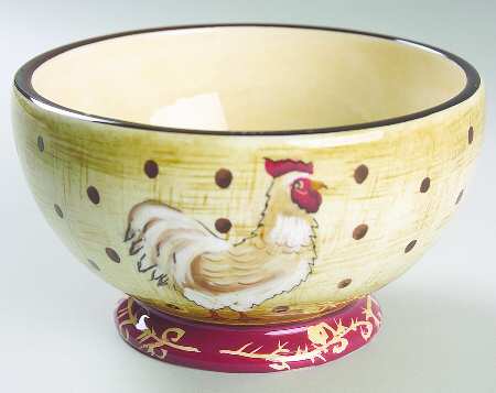 Farmhouse Rooster Fruit/Cereal Bowl