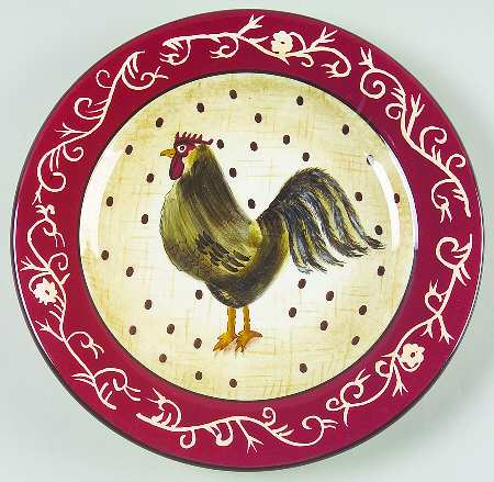Farmhouse Rooster Salad Plate