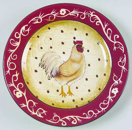 Farmhouse Rooster Salad Plate
