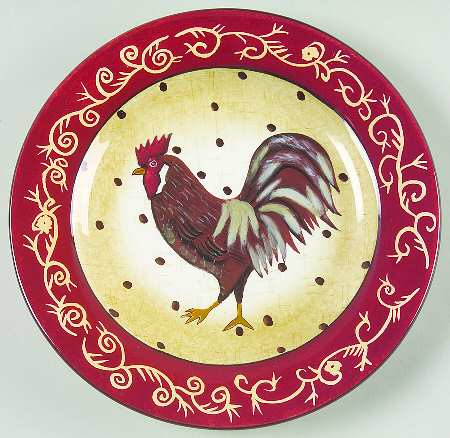 Farmhouse Rooster Salad Plate