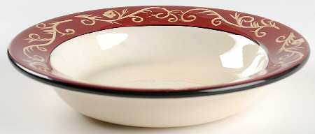 Farmhouse Rooster Rim Soup Bowl