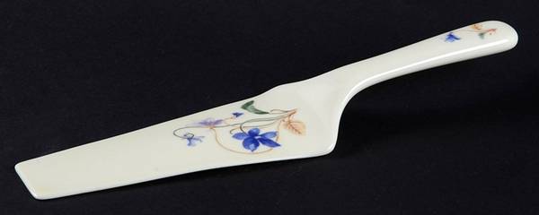 Blue Flower&Vine Solid Ceramic Pie/Cake Server