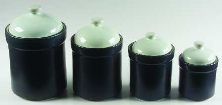 Sensations Blue (4 Piece) Canister Set (Box Set)