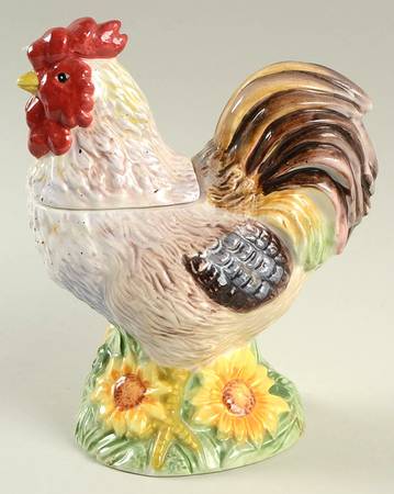 Chanticleer Figural Sugar Bowl & Lid