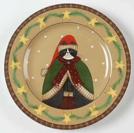 Cozy Cats Salad/Dessert Plate