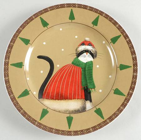 Cozy Cats Salad/Dessert Plate