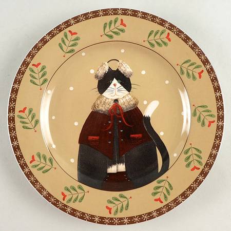 Cozy Cats Salad/Dessert Plate