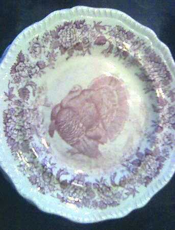 Turkey Plate (Red Rim) by Salem