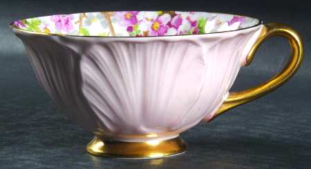 Maytime (Gold Trim, Oleander) Footed Cup