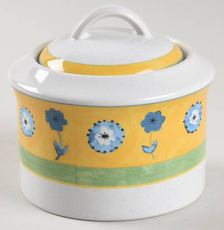 Cote d'Azur Yellow Sugar Bowl & Lid