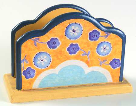 Cote d'Azur Yellow Wood Napkin Holder