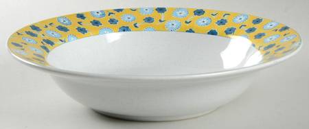 Cote d'Azur Yellow 9" Round Vegetable Bowl