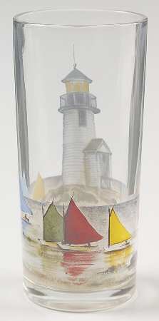 Nantucket Shoreline (Decal) Glassware Highball