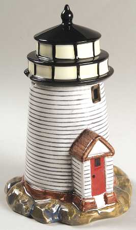 Nantucket Shoreline (Decal) Figural Sugar Bowl & Lid