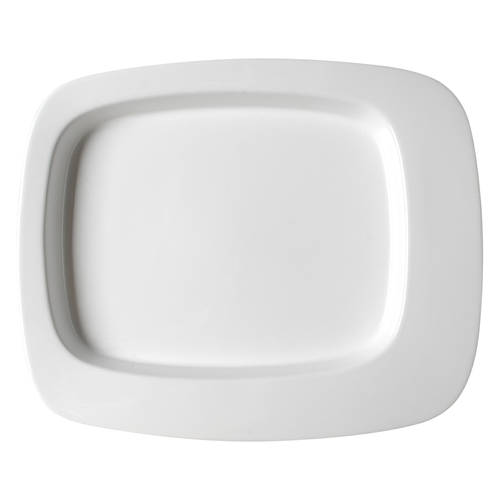Compose White 14" Rectangular Serving Platter