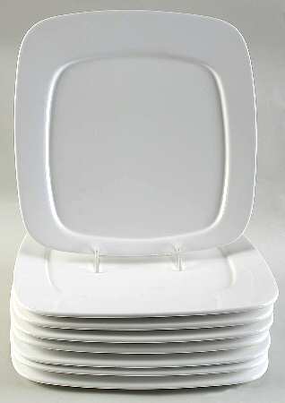Compose White Dinner Plate - Set of 8