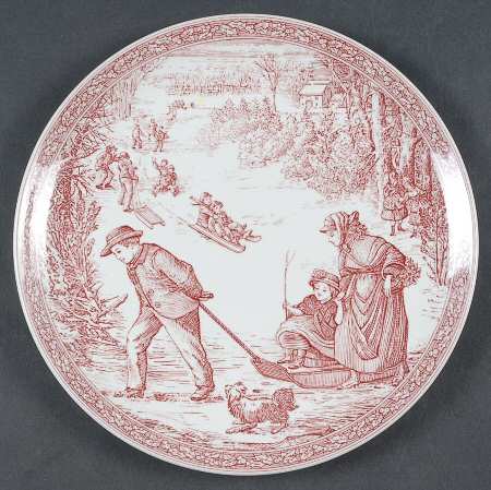Victorian Annual Christmas Pink 1997 Annual Christmas Plate