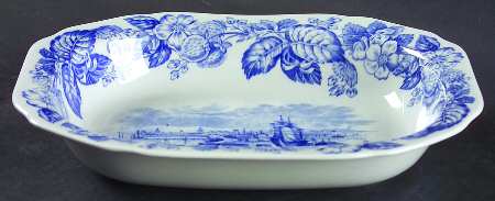 Old Salem (Blue Room Collection) 9" Oval Vegetable Bowl