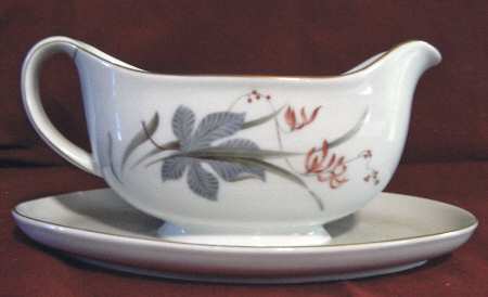 Autumn Gravy Boat with Attached Underplate